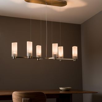 AM.PM Hanglamp van glas en staal, Strozzi, ontwerp Emmanuel Gallina
