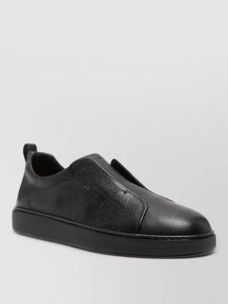 Santoni leather slip-on sneakers