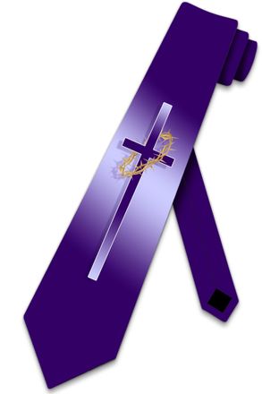 Generic Lent Ties Mens Religious Necktie Christian Tie for Men Cross Necktie Faith Ties Color2160