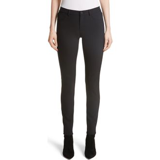 Lafayette 148 New York Mercer Acclaimed Stretch Skinny Pants in Black at Nordstrom Rack, Size 0