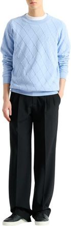 Balmain Vintage knit jumper in Blue at Nordstrom, Size Xx-Large