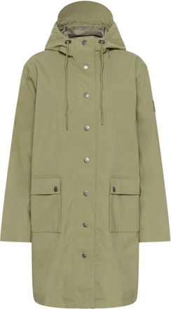 Kaffe Kcsofia Parka - Dames - Regenjassen - Groen - S - Polyester - Jassen