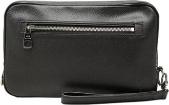 Louis Vuitton Pre-owned Kasai Clutch - Heren - Vintage Clutch - Zwart - ONE Size - Leer - Vintage