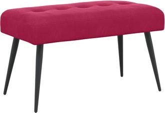 vidaXL Banco Con Tapicer&iacute;a Con Botones Rojo Vino 80 X 40 X 46 Cm Vidaxl