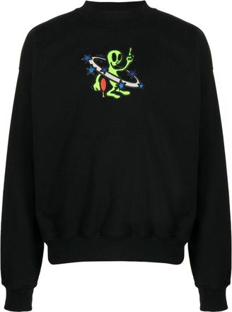 Off-white Arrow graphic-embroidered sweatshirt - men - Cotton - M - Black
