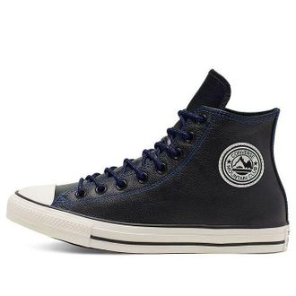 Converse Chuck Taylor All Star High Tumbled Leather Black Hyper Royal 165959C