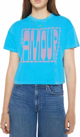 Mother Grab Bag Crop Tee In Amour