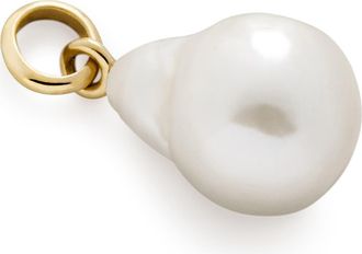Monica Vinader Nura Baroque Pearl Charm in 14Kt Solid Gold /Pearl at Nordstrom
