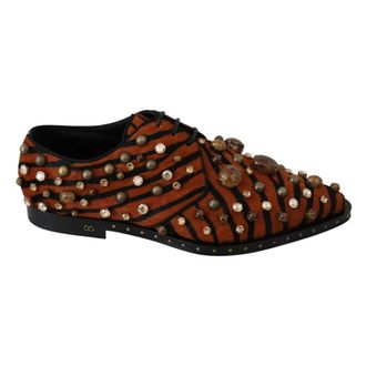 Dolce & Gabbana Schoenen, Dames, Veelkleurig, 40 EU, Tijgerpatroon Kristal Flats