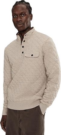 Faherty Epic Quilted Fleece Pullover Mens Clothing Oatmeal Melange : 2XL, Polyester/Fleece/Cotton