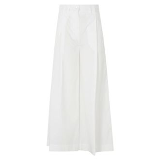 SOLOTRE Wide Trousers, female, White, Size: XS Pantalone