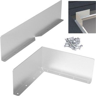 OEM 2 Protectores Contra Salpicaduras Para Canaletas, Protecci&oacute;n Para Canaletas Falcon, Bajantes, Aptos Para Esquinas De Tejas (blanco)