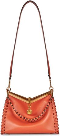 Etro medium Vela leather shoulder bag - women - Calf Leather - One Size - Orange
