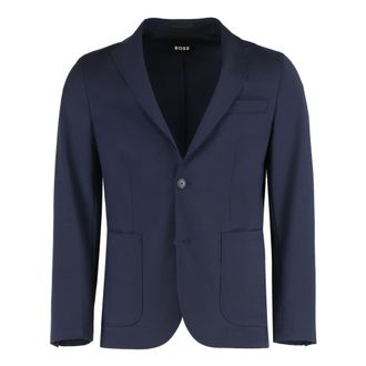 HUGO BOSS Blazers, male, Blue, L, Slim fit blazer