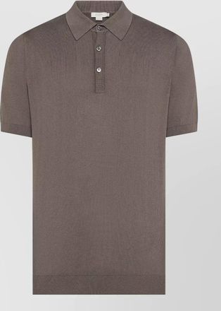 Seventy Venezia short sleeves polo collar ribbed cuffs shirt