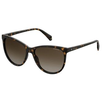 Polaroid Sunglasses, female, Brown, Size: 57 MM Dark Havana Sunglasses Brown Shaded Polarized