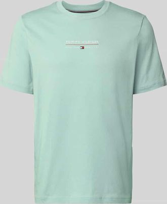 Tommy Hilfiger Regular Fit T-Shirt aus reiner Baumwolle in Mint, Gr&ouml;&szlig;e XXL