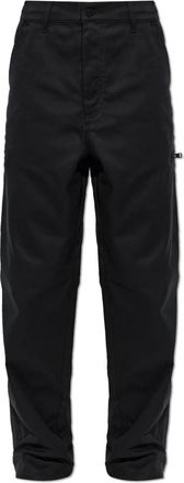 Moncler Logo Patch Broeken - Heren - Straight fit broeken - Zwart - S - Katoen - Broeken