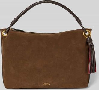 Tommy Hilfiger Henkeltasche aus echtem Rindsleder und Schafsleder-Anteil Modell STATEMENT in Dunkelbraun, Gr&ouml;&szlig;e 1