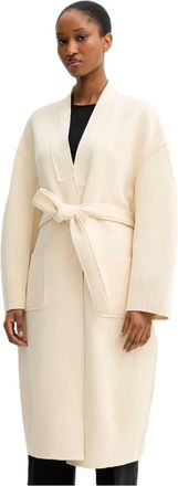 Max Mara Diletta Coat - Dames - Jas met riem - Beige - XS - Katoen - Jassen