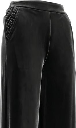 Emporio Armani Velvet Chenille Trousers - Black