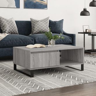 vidaXL Vidaxl - Mesa De Centro Madera De Ingenier&iacute;a Gris Sonoma 90x60x35 Cm