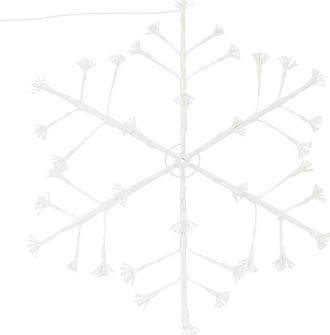 ECD Germany Copo de nieve con 288 LEDs de color blanco c&aacute;lido decoraci&oacute;n 87 cm