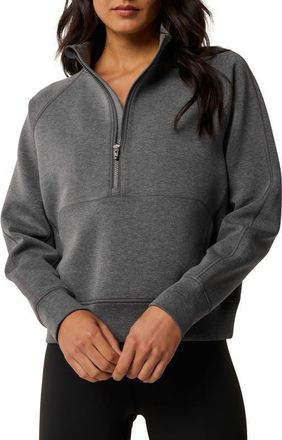 Greyson Kristina M&eacute;lange Half Zip Sweatshirt in Smoke Heather at Nordstrom, Size X-Large