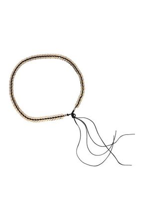 Sandro Jewellery belt with leather tie in Silver at Nordstrom, Size Large