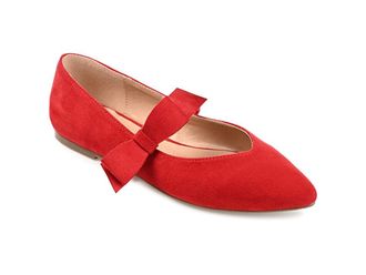 Journee Collection Aizlynn Flat Womens Flat Shoes Red : 10 M, Faux Leather