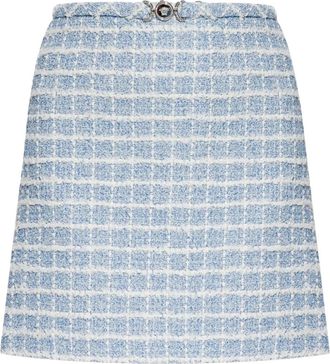 Versace Minigonna in tweed - Blu