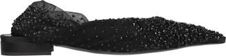Gedebe Gedebe, Schoenen, Dames, Zwart, 39 EU, Tule, Slingback ballerinas van tule en strassteentjes