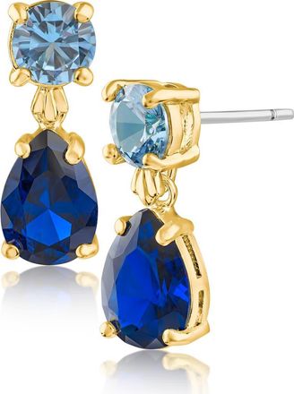 Kenneth Jay Lane Cubic Zirconia Drop Earrings in Blue/Gold at Nordstrom Rack