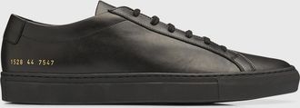 Common Projects Mens Achilles Leather Low-Top Sneakers