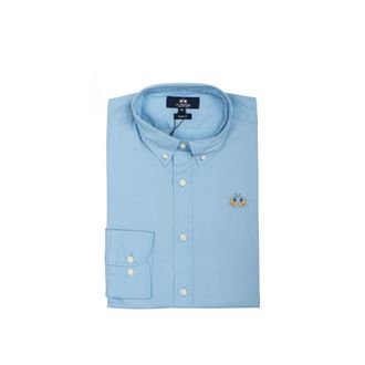 La Martina Klassiek Stijl Shirt - Heren - Casual Overhemden - Blauw - 2XL - Katoen - Overhemden