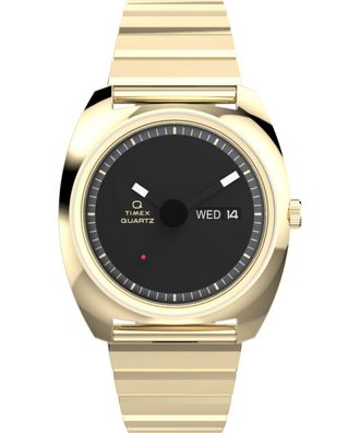 Timex Q Timex Q Vintage-inspired Heren Horloge Goudkleurig TW2Y34400