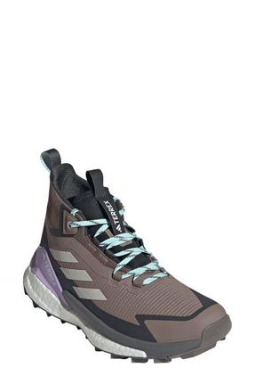 adidas Terrex Free Hiker 2.0 Mid Gore-Tex Waterproof Hiking Shoe in Trace Brown/Alumina/Carbon at Nordstrom, Size 6.5