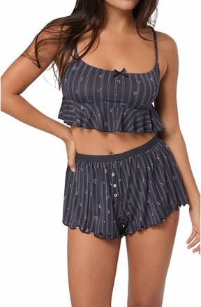 WeWoreWhat Babydoll Cropped Tank in Dark Navy at Nordstrom, Size X-Small