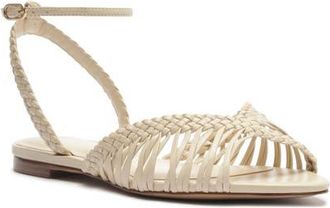 Alexandre Birman Agatha Ankle Strap Sandal in Eggshell at Nordstrom, Size 6.5