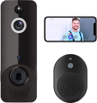 OEM C&aacute;mara Inal&aacute;mbrica Con Timbre De V&iacute;deo Inteligente Para Exteriores Con Timbre, V&iacute;deo Hd 1080p, Detecci&oacute;n Humana Ai, Almacenamiento En La Nube, Visi&oacute;n 