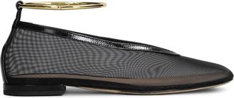 Chantal Leren ballerinas - Zwart