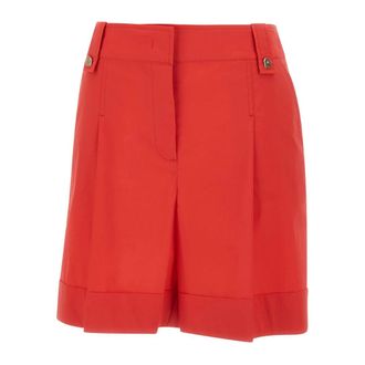 Liu Jo Cotton Poplin Shorts - female - Liu Jo - Casual Shorts - Red - XL - Shorts