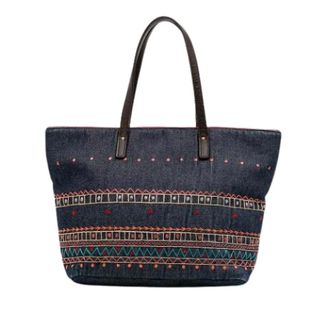 Burberry Pre-owned Tote Bags, female, Blue, Size: ONE SIZE Pre-owned Denim Tote Bag