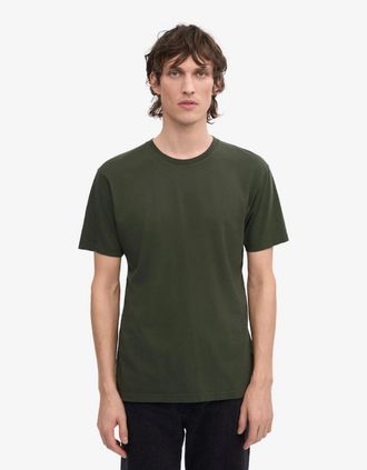 Colorful Standard Mens Colorful Standard Classic Organic T-Shirt - Dusty Olive - Green - Size: 40