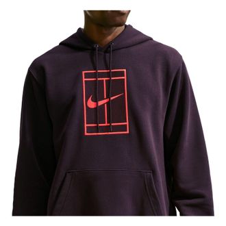 Nike Court Slam Dri-FIT Fleece Hoodie Burgundy Ash Bright Crimson IM6637-647