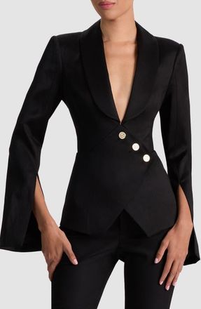 Alice & Olivia The Sculpt Blazer in Black at Nordstrom, Size 2