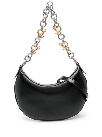 Off-white Hemisphere leather shoulder bag - women - Cotton/Acrylic/Leather - One Size - Black