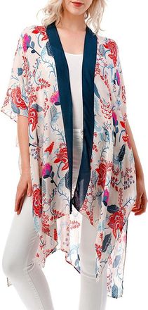 MARCUS ADLER Floral Duster in Blue at Nordstrom Rack