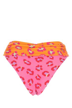 Farm Womens Printed Stretch Polyester Bikini Bottom Maxileopardpatchorange Costumi Da Bagno Swimwear