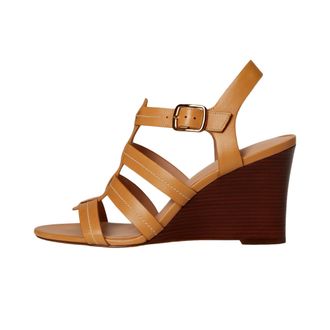 Cole Haan Josie Fisherman Wedge Sandals Biscuit W32277 Womens